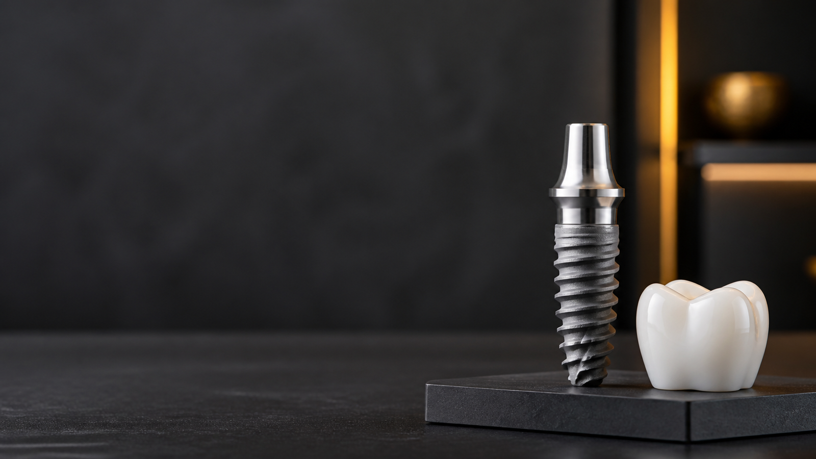 Premium dental implant and crown